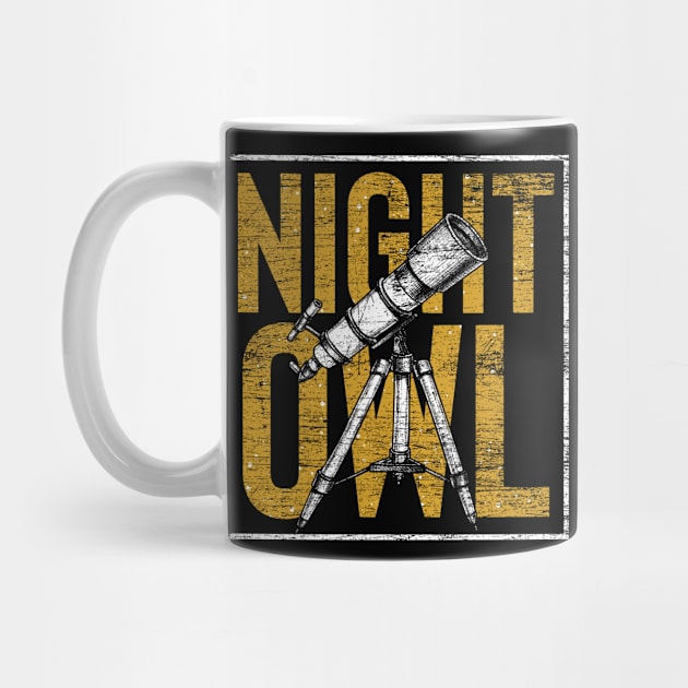 Night Owl Grunge Astronomy by ShirtsShirtsndmoreShirts